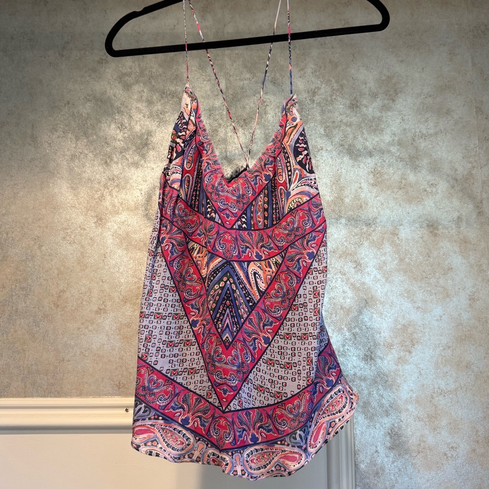 Rory Beca Pink and Blue Patterned Camisole